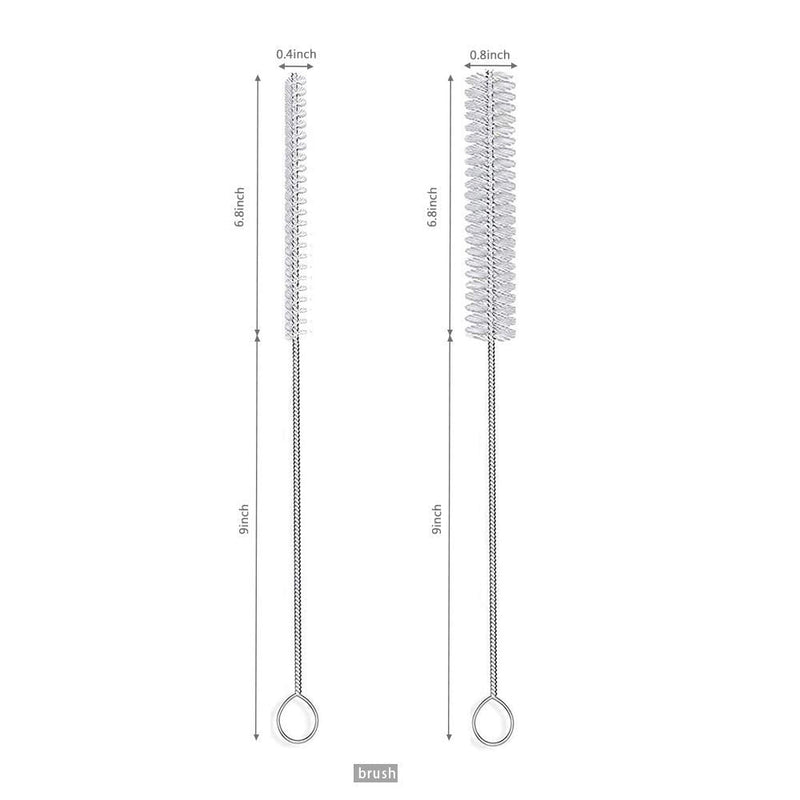 [Australia - AusPower] - 5PCS Thick Glass Graduated Dropper Pipettes Fluid and Liquid Pipettors 1ml 2ml 5ml 10ml 2PCS for Each with Caps and 2PCS Washing Brushes (33cm-13inch) 5 