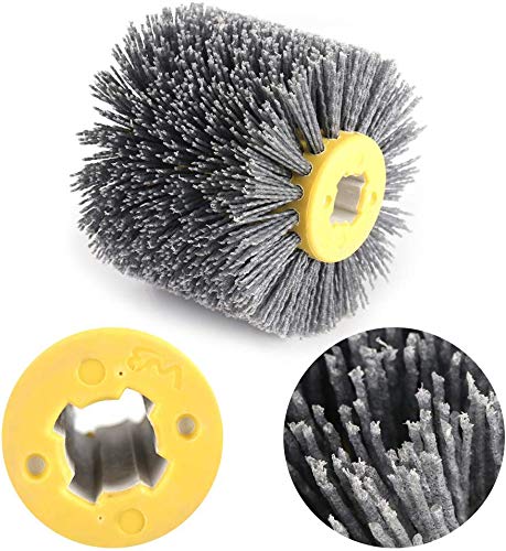 [Australia - AusPower] - Nylon Brush Polishing Brush, Wire Drawing Wheel Brush Polishing Disc Grit #120 Brush Flexible for Drill for Polishing Wire for Wood Brushes Machine Satin Machine Bristle Brush 