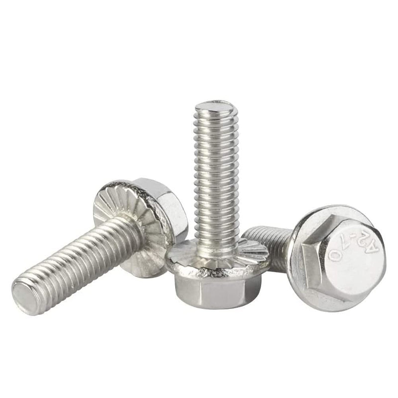 [Australia - AusPower] - M8 x 25mm Flanged Hex Head Bolts Flange Hexagon Screws, Stainless Steel A2, DIN 6921, 15 PCS M8-1.25 x 25mm 