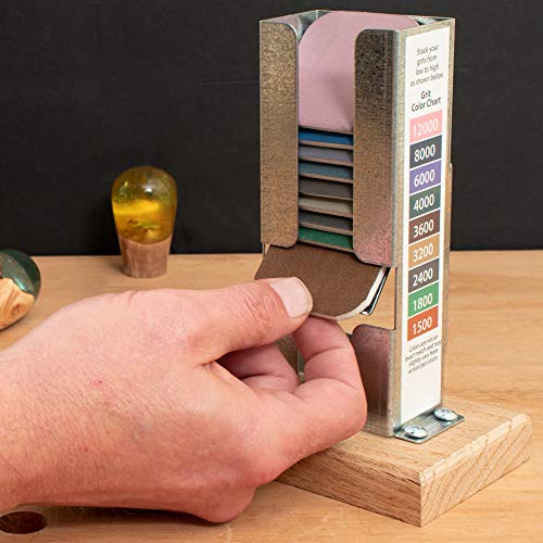 2 x 2 inch Micro-Mesh Soft Touch sanding pads with steel dispenser by Peachtree Woodworking Supply