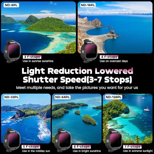 Mini 5 Pro ND Filters - 6 Pack (CPL,ND8,ND16,ND32,ND64,ND128) Mini 5 Pro