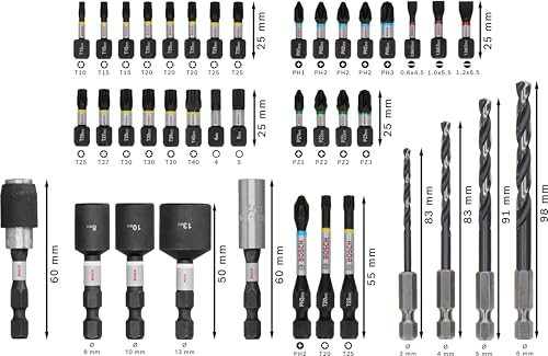 Bosch 40x PRO Impact Metal Set, 40 pcs 40 pcs. + Metal drill bits