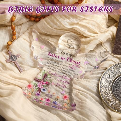 Gerrii Christian Gifts Women Angels Spiritual Desk Decor, Sister in Christ Sister in Christian