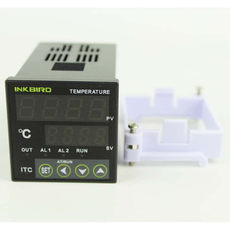 [Australia - AusPower] - Inkbird AC 100 to 220V ITC-100VH Outlet Digital PID Thermostat Temperature Controller 40DA SSR White Heat Sink K Thermocouple ITC-100VH+40ASSR+K+WHHS 