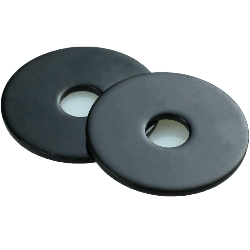 [Australia - AusPower] - #10x1Inch 18-8(304) Stainless Steel Fender Washers, Black Zinc Plated Flat Washers for Screws and Bolts, 50 Pieces Large Repair Washers for Home and Industrial Use #10x1 