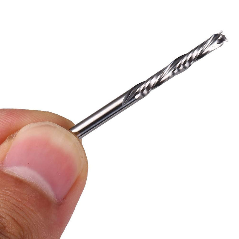 [Australia - AusPower] - EU_HOZLY 3.175x22mm UP &DOWN Cut Two Flutes Spiral Carbide Mill Tool Cutters for CNC Router Compression Wood Bits Pack of 5 1/8 inch x 22mm 