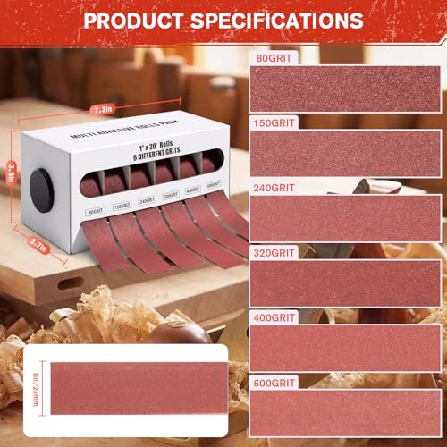 GRENTOOL sandpaper emery cloth roll for sanding metal and wood