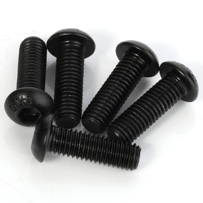 [Australia - AusPower] - M8-1.25 x 16mm Button Head Hex Socket Cap Screws, Class 10.9 Alloy Steel, Black Oxide Finish, Quantity 25 M8 x 16mm 