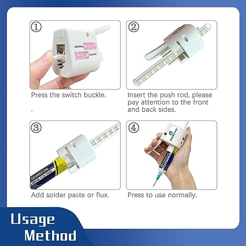 Essmetuin solder flux glue dispenser for 10cc syringe, single adhesive dispenser accessory without flux