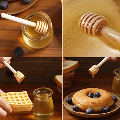 150 Pcs Honey Sticks Dipper, 3 inch Mini Wooden Honeycomb Stick 150 Pcs