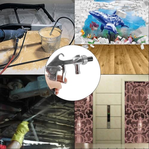 Sandblasting Gun Set 16 Pieces with 14 Nozzles, Compressed Air Sand Blaster | With 1 m hose, metal sand blasting gun for rust removal, paint removal and cleaning