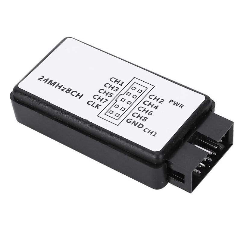 [Australia - AusPower] - USB Logic Analyzer, USB Logic Analyzer Device Set Mini Digital Pocket Size 8-Channel Input Memory 24MHz 