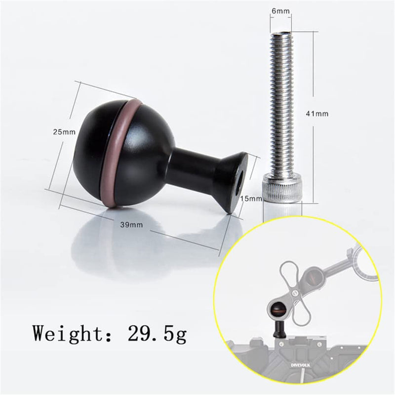 [Australia - AusPower] - NPS1/4 Tread Ball Head for DIVEVOLK Underwater housing 