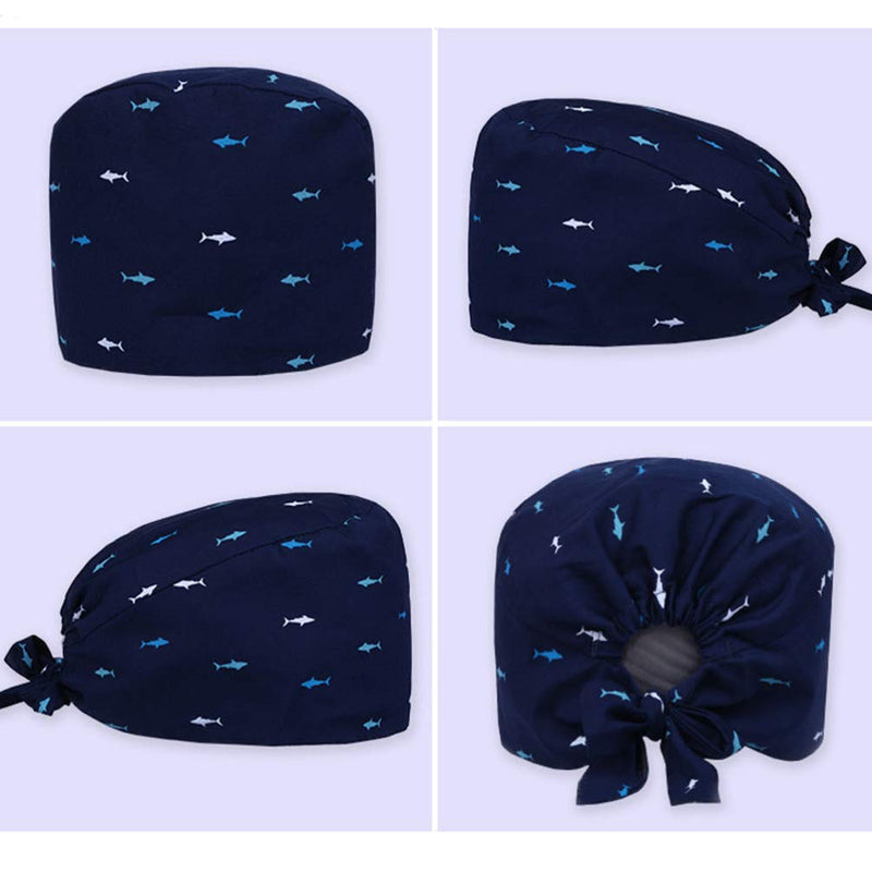 TENDYCOCO Unisex 100% Cotton Whale Print Work Hat for Men and Women