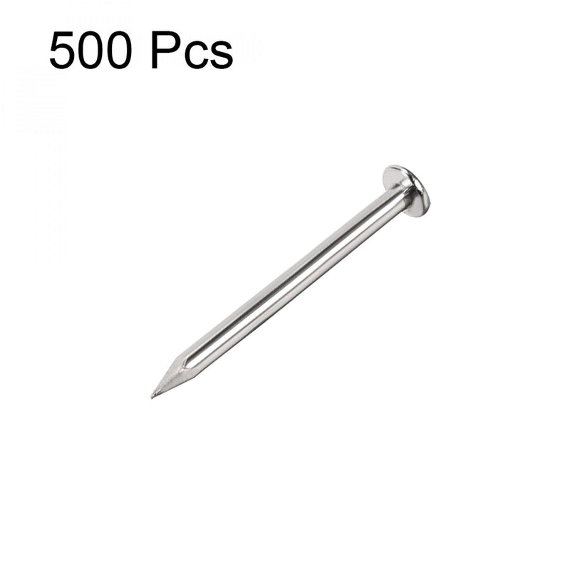 [Australia - AusPower] - uxcell Small Tiny Hardware Nails Carbon Steel 1.2X16mm(DXL) for DIY Decorative Wooden Boxes Accessories Silver Tone 500pcs 