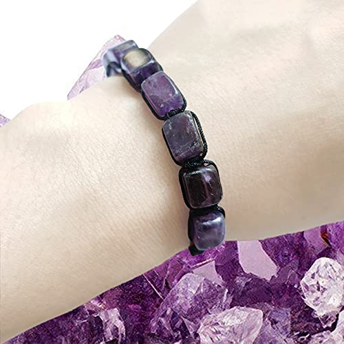 Genuine 7 Chakra Adjustable Bracelets Crystal Healing Stones Bracelets Supernatural Reiki Natural Stones Bead Bracelets for Women Men Amethyst