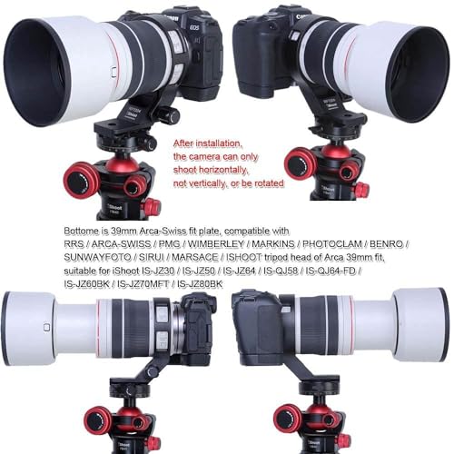 iShoot Lens Collar Tripod Mount Ring Compatible with Canon RF 70-200 f/4L is USM, Lens Support Holder Bracket Bottom is Arca-Swiss Fit Camera Quick Release Plate for Arca Tripod Clamp