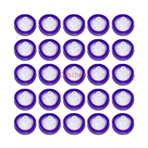 Deschem 0.22um glass fiber syringe filters, 13mm diameter, 100 pieces per box