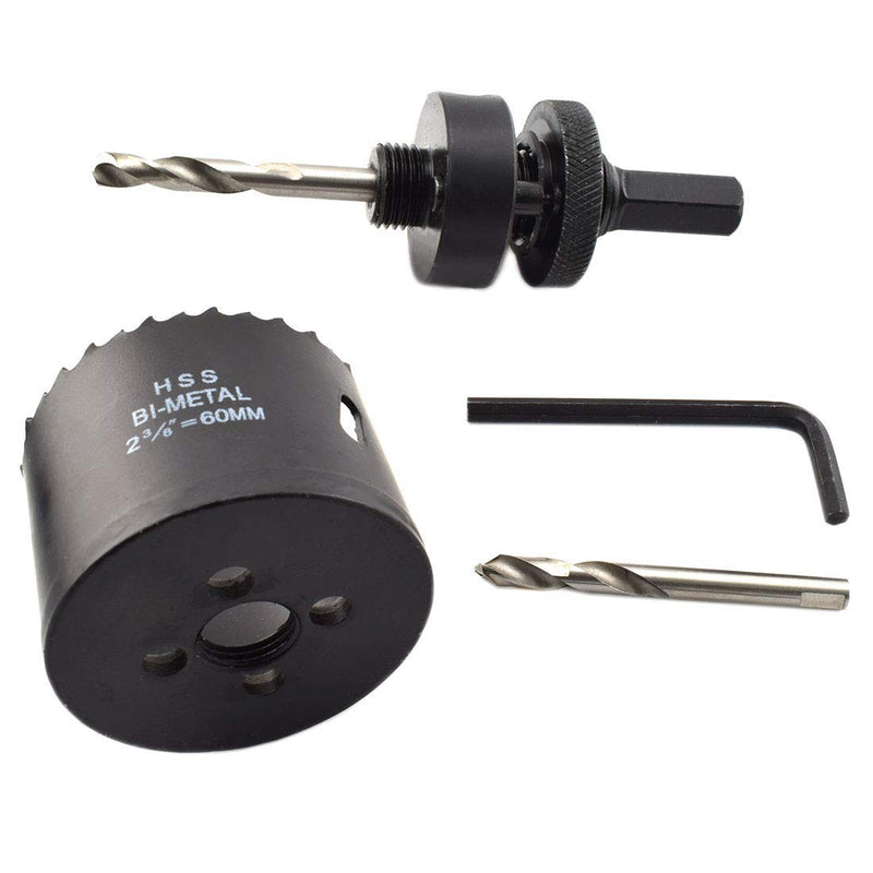2-3/8 Inch Desk Grommet and Hole Saw Kit, OZXNO 5-Pack 60mm Flexible Desk Wire Cord Hole Cover with Matching Holesaw Drill Bits for Cable Organizer Wiring Management and Protection 2-3/8 inch (60mm)