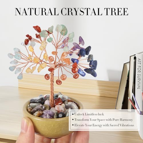7 Chakra Tree of Life,Healing Crystal Spiritual Home Decor Gift Seven Chakras Tree-1