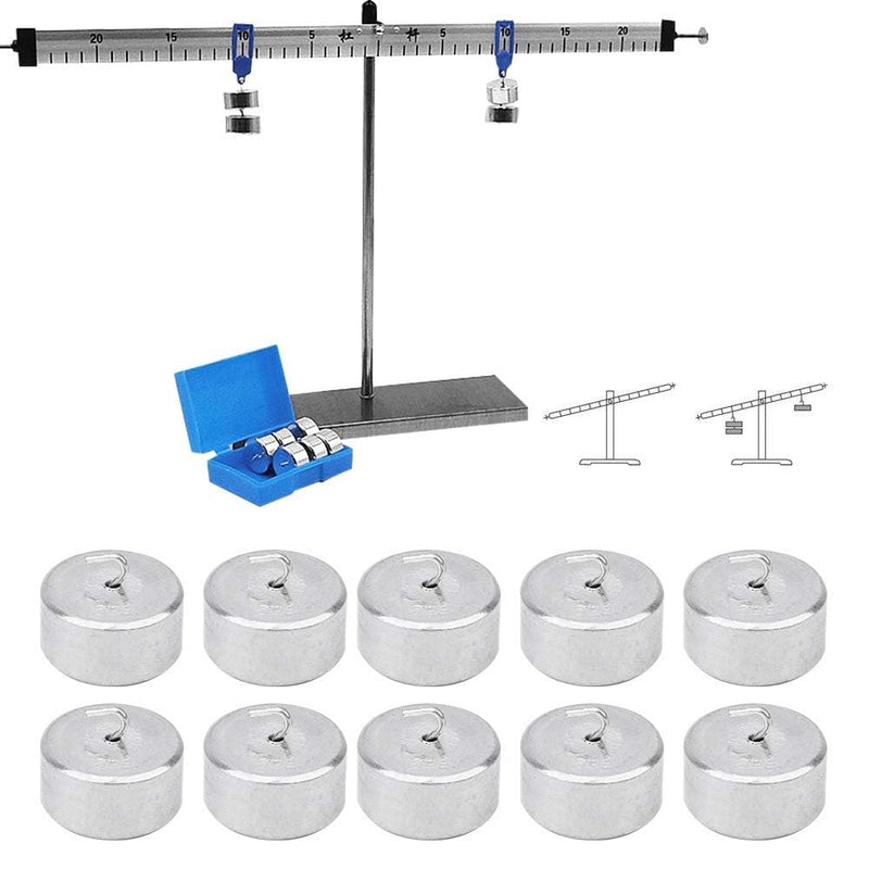 Calibration Weight Set of 10 50 g Metal Weights with Hook and Ring for Digital Jewellery Scales Science Laboratory Weights Training