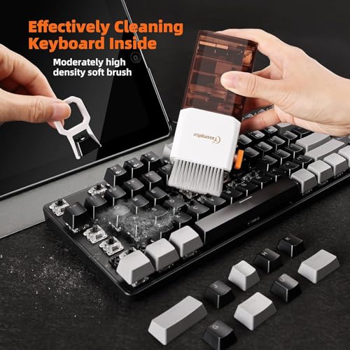 All-in-1 Keyboard Cleaner Laptop Cleaning Kit,Computer Screen-Safe Tools Coffee Brown