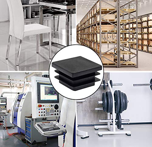 [Australia - AusPower] - 4Pack 100mm (4 Inch) Square Plastic Plug, Square Tubing End Caps, Tubing Post End Cap for Square Tubing/Black Plastic Square Plugs 100x100 4 