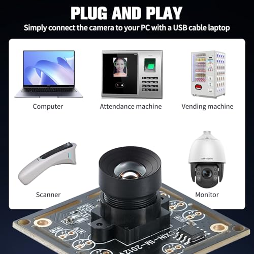 3-Piece Camera Module 100 Degree OV9732 - High Image Clarity with 720P HD Chip, 1MP Resolution, USB Driver, with 2 Metre Cable Compatible with Autodarts.Io, for Versatile Applications