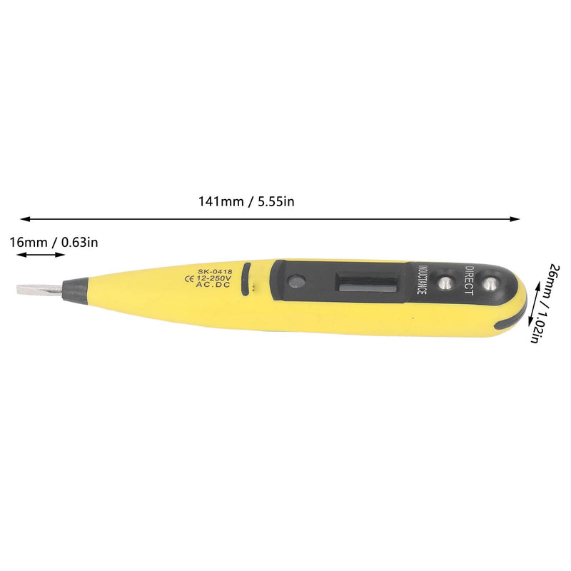 [Australia - AusPower] - 12-250V AC/DC Digital Voltage Detector Pen Volt Tester for Household Appliances Automotive and Industrial Machine Repair 