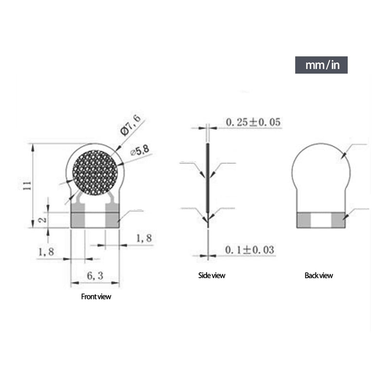 [Australia - AusPower] - Force Sensitive Resistor Pressure Sensor 2PCS Thin Film Polyester for Static and Dynamic Force Measurement 5g-2kg 