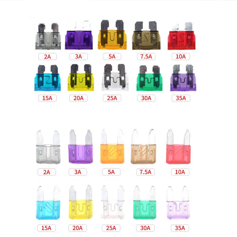 [Australia - AusPower] - Automotive Circuit Test Light kit 3-60V DC Digital LEDTester+Car Blade Fuses+Automotive Wire Connector pins, Auto Bidirectional Voltage Tester Electric Test Pen (Test Pen + Car Blade Fuses) Test Pen + Car Blade Fuses+wire pins 