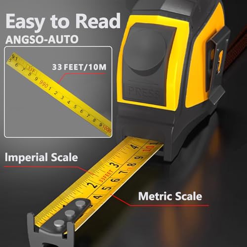 ANGSO-AUTO 33 ft/10 m self-locking tape measure for ADAS calibration tools