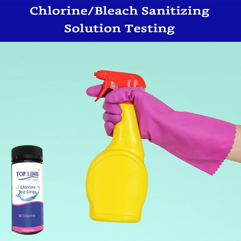 [Australia - AusPower] - 350 Chlorine Test Strips for Food Service 0-500 ppm (Value Pack) - Bleach Sanitizer Test Strips Food Service - Sanitizer Testing Strip - Chlorine Tester - Restaurant Supplies 350 Strips 