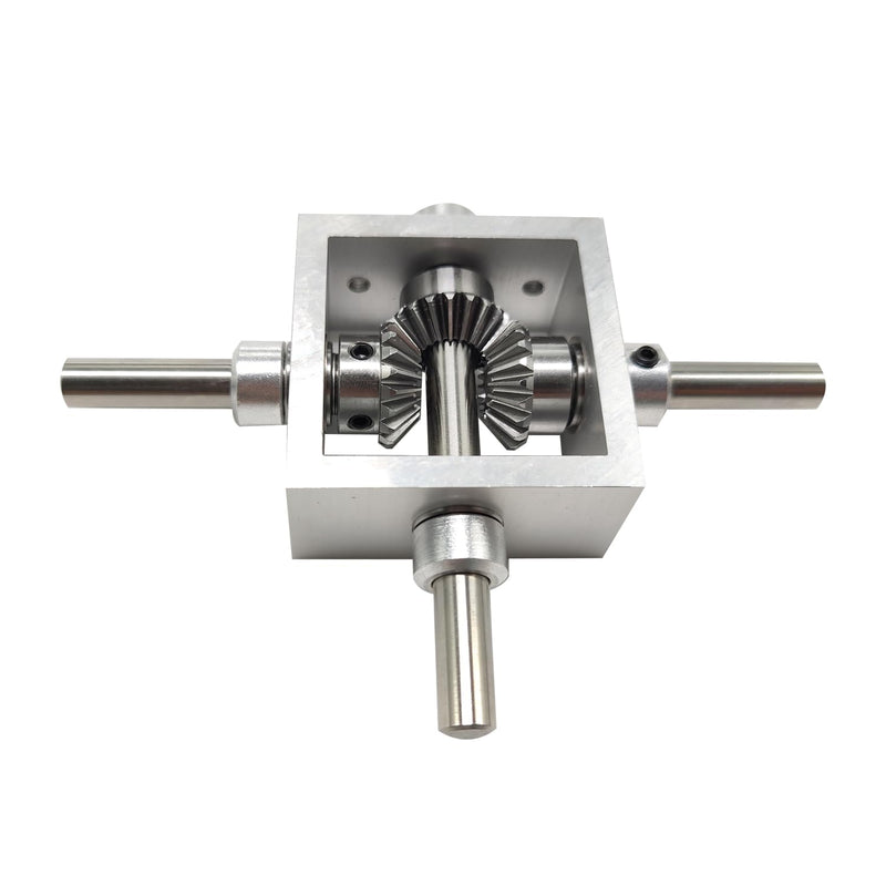 [Australia - AusPower] - 1:1 Right Angle Bevel Gearbox 1 Module 20 Teeth 90° Angle Drive Steering Gear Device Simple Mechanical DIY Module with 8mm Shaft 8 mm shaft 2 output shaft 