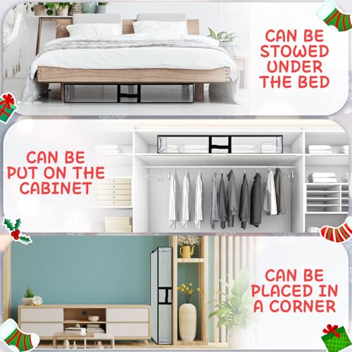 Abbylike 2-pack clear Christmas underbed gift wrap storage organizers, designed for storing wrapping paper and accessories.