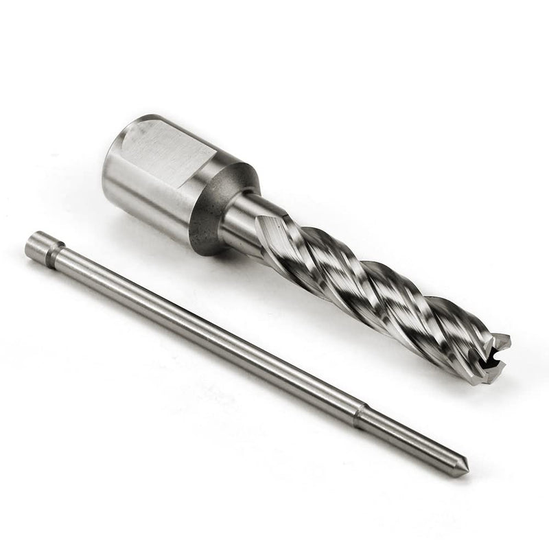 OSCARBIDE 7/16"X2"HSS Annular Cutter 7/16 inch Cutting Diameter 2 Depth of Cut,3/4 inch Weldon Shank 2 Flat Mag Drill Bit with Pilot Pin for Magnetic Drill Press,1 Piece