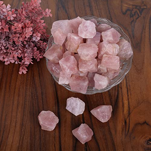 Large Raw Rose Quartz Crystal - Rough for Cabbing - Large Crystals and Healing Stones - Bulk Rocks Crystal - Quarts Rocks - Unpolished Rose Quartz - Stone Decor
