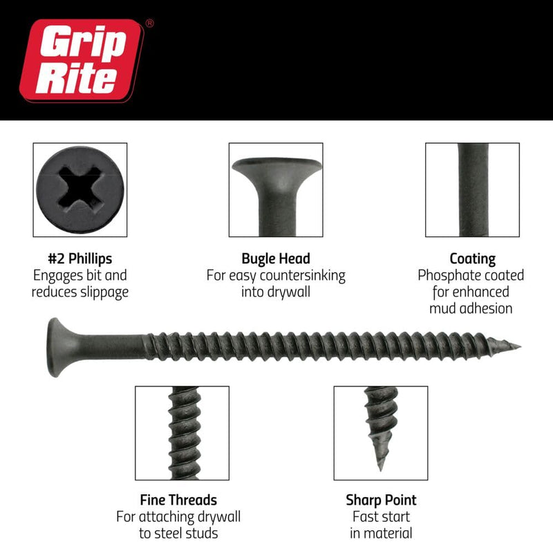 [Australia - AusPower] - Grip Rite, Black 114DWS1, 1lb Box, 258 Count 