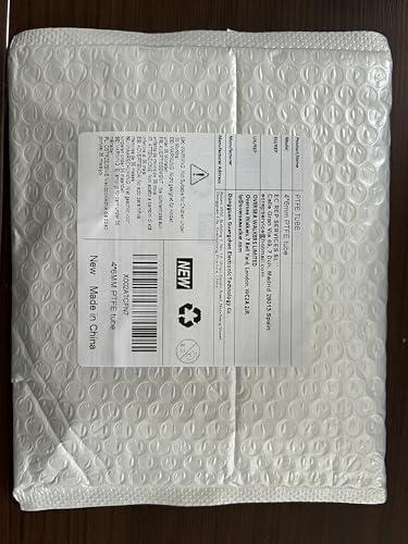 PTFE Teflon tubing 16.5ft 5m with Cutter, 4mm ID X 6mm OD 3D Printer Bowden Tube for 3mm Filament Ender (White) 5m, 4×6mm
