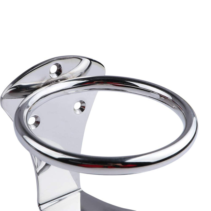 2 Pack Boat Cup Holders,Stainless Steel Ring Drink Holder,Ringlike Wall Mounted Cup Holder for Marine Boat Yacht Style2