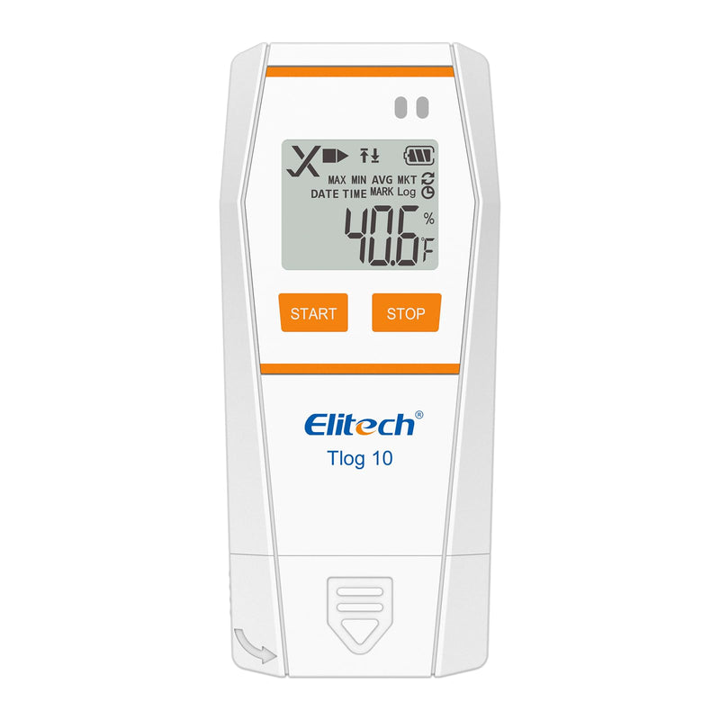 Elitech Tlog 10 Digital Temperature Data Logger Reusable Temperature Recorder PDF Report USB Port 32000 Points 1 Pack