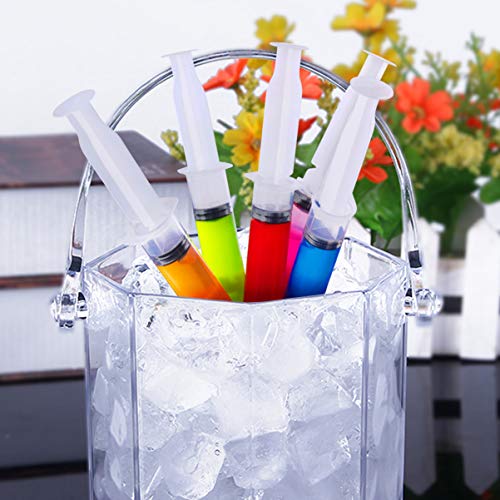 BESTONZON 25 Pack Jello Shot Syringes - 2 OZ Food Grade Party Syringe with 30 Caps - Durable Reusable for Birthday and Other Parties