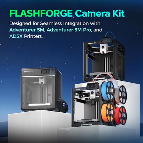 FLASHFORGE Camera Kit for Adventurer 5M/Adventurer 5M PRO/Adventurer 5X 3D Printer,3D Printer Parts for AD5M/AD5M PRO/AD5X