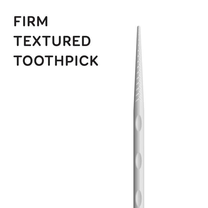 [Australia - AusPower] - Grin Charcoal Infused Softstx, Gentle Dental Picks, 90 Count, Soft Flexible Bristles, Textured Plaque Removing Toothpick, Minty Flavor, for Between Teeth, Refillable Hygienic Case 