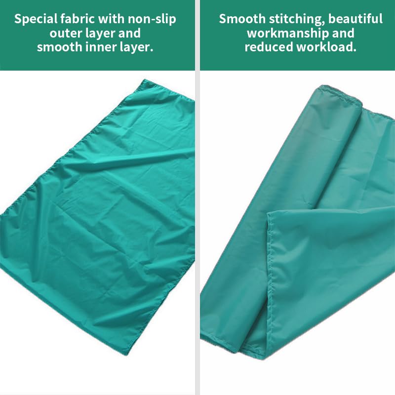 [Australia - AusPower] - Reusable Tubular Slide Sheet for Patient Transfer - Hospital & Home Care Bed Mobility Aid with Smooth Glide Technology, Fits Wheelchairs/Cars, Green (L) Large 