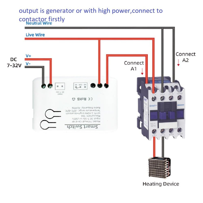 [Australia - AusPower] - Tuya app 1 Channel WiFi Temperature Sensor Relay Switch,Dry Contac Compatible with Alexa Google Home 1CH 