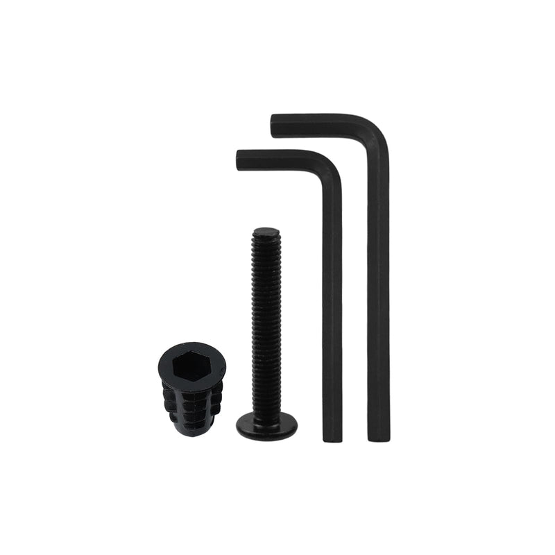 [Australia - AusPower] - 20 Sets 6mm/0.24" Threaded Insert Nuts and Bolt, Wood Furniture Screws Bolt Inserts Nut Assortment Hex Socket Drive Fastener Connector for Home and Wooden with Wrench (Screw Length is 1.57") Screw Length:1.57" 