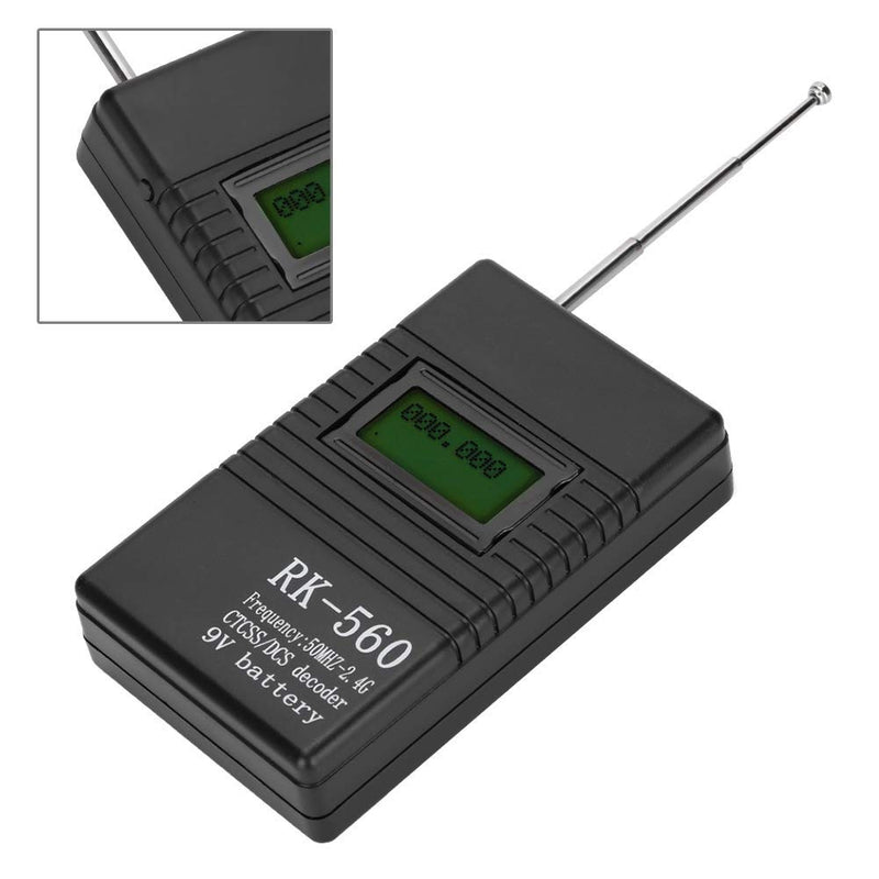 RK560 Mini Radio Frequency Counter Meter,50MHz-2.4GHz Radio Frequency Counter with CTCSS/DCS Decoder,Portable Handheld Frequency Counter Meter,1K / 0.1K.