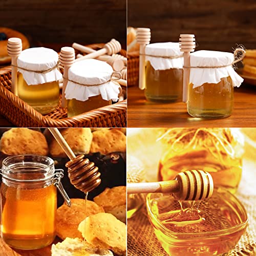 150 Pcs Honey Sticks Dipper, 3 inch Mini Wooden Honeycomb Stick 150 Pcs
