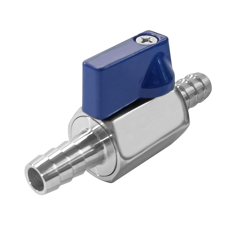 [Australia - AusPower] - Beduan 3/8 Hose ID Barb Ball Valve 304 Stainless Steel Mini Shut Off Valve for Water Gas Fuel Drip Irrigation and Aquariums 3/8" Hose Barb 1 